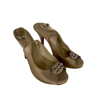 Angela Nuran L'amour with hidden platform, peep toe, and slingback heel NIB